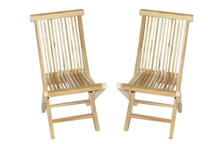 Divero 2151 Skládací židle z týkového dřeva